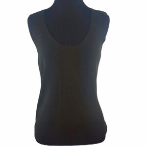 Studio M black‎ knit tank top Small